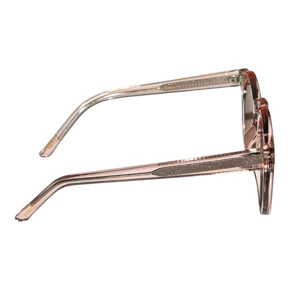 Bonnie Clyde Women’s The Hill round fashion sheer pink sunglasses | 50.22.145